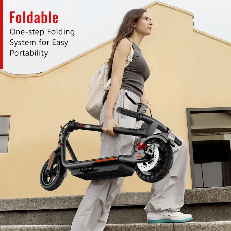 SISIGAD 300W Folding Electric Scooter with 8.5" Solid Tires, Electric Scooter with 15 Miles Long Range, 15MPH Speed Foldable Commuting E-Scooter for Adults