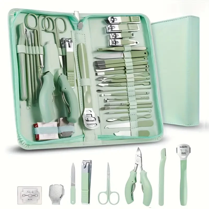 Deluxe Nail Care Essentials Kit - Ergonomic Clippers & Precision Manicure Tools for Smooth Cutting & Styling, Portable Travel Case, Unscented, No Nail Glue or Powder, Ideal for Home and Travel Use