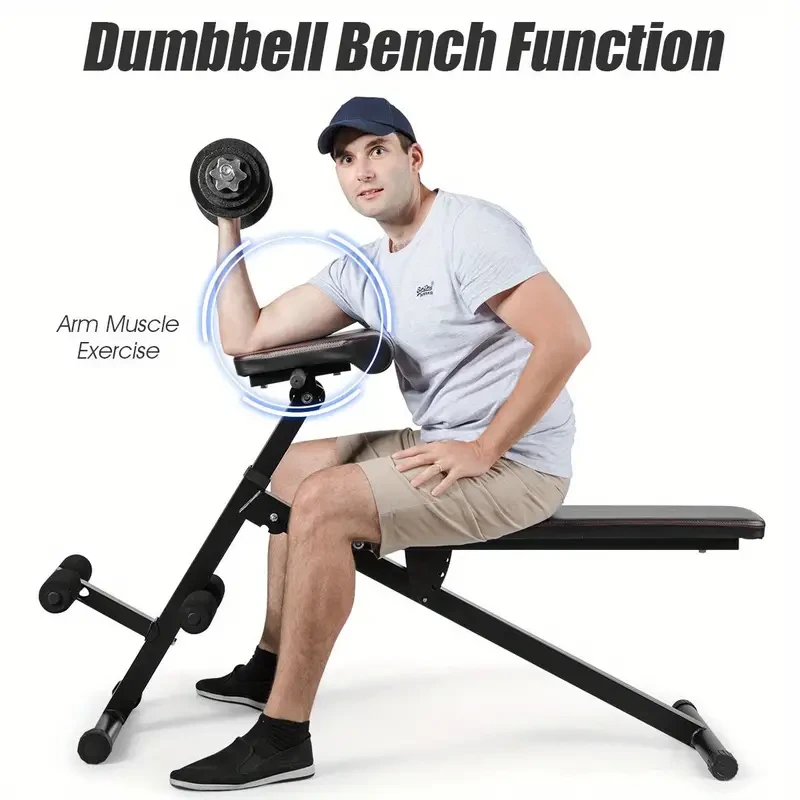 MAXMASS Functional Adjustable Weight Bench Strength Workout Full Body Exercise