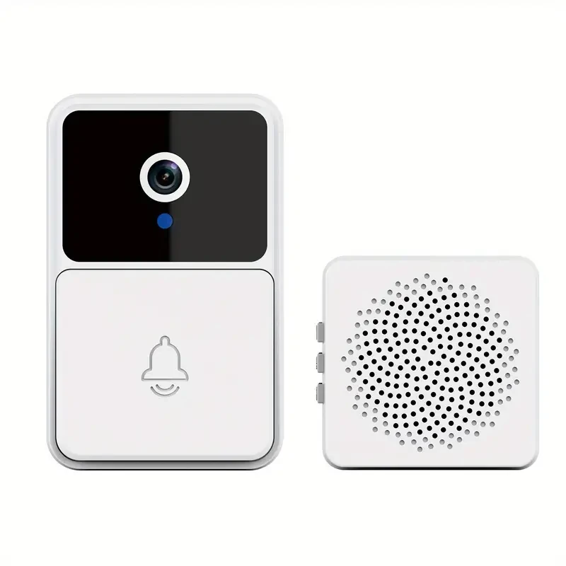 1PS WIFI Doorbell Camera Wireless, Intelligent Visual Doorbell Home Intercom HD Night Vision Rechargeable Security Door Doorbell, Wide Angle Intelligent Visual, Two-Way Calls, Photo, Recording, APP Co