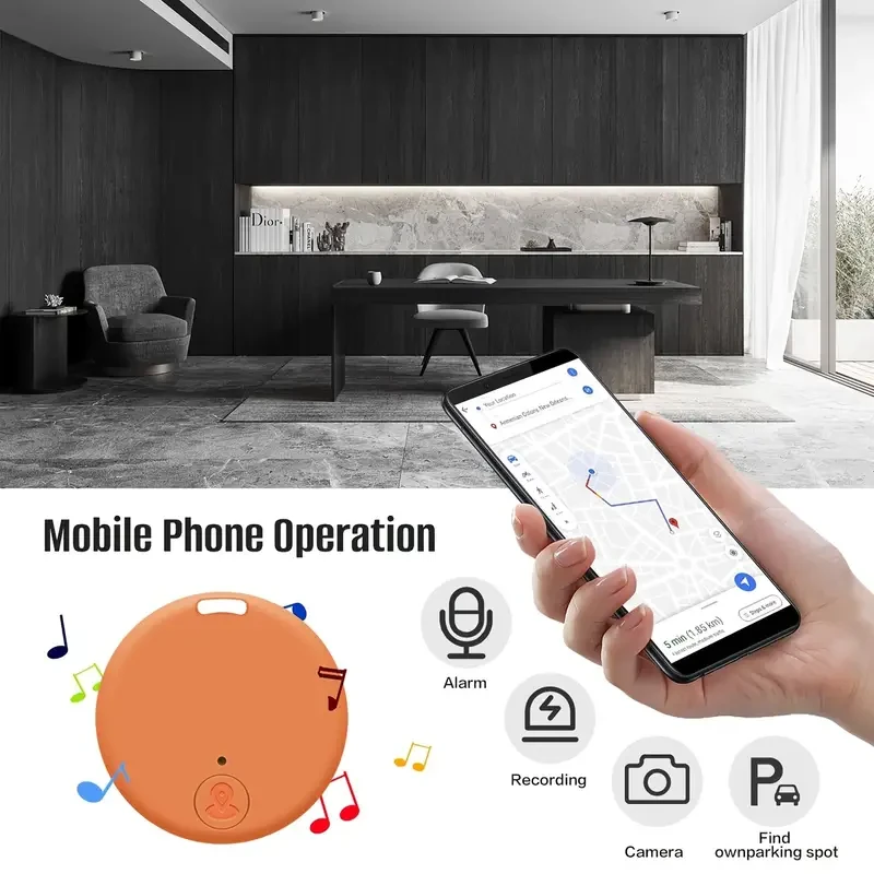 6Pcs Smart Tracker, Mini GPS Tracker for Vehicles, Mini Worldwide GPS Tracker, Car Locator Tracker, Key Finder Locator Wireless Anti Lost Alarm Sensor Device Remote Finder, for Locating Phone Keys Wal