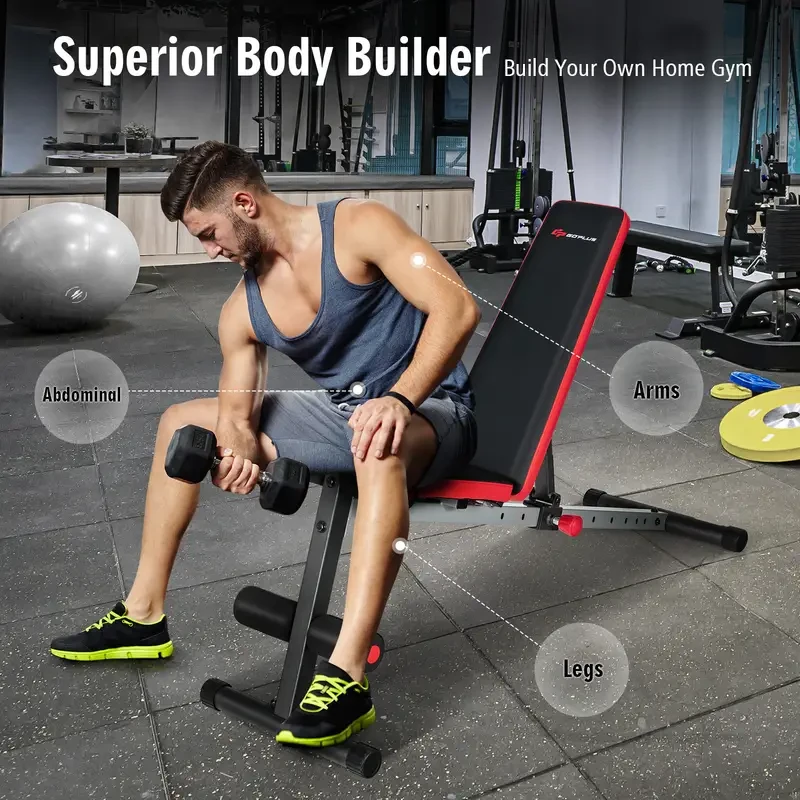 MAXMASS Multi-function Weight Bench W/Adjustable Backrest Home Gym Exercise Equipment