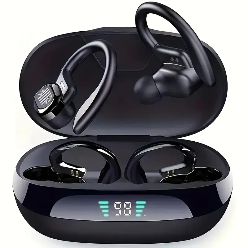 Noise Reduction Waterproof Wireless Earphones With Charging Box And Charging Display, Suitable For Android/IOS Smartphones, Stereo Earphones With Microphone