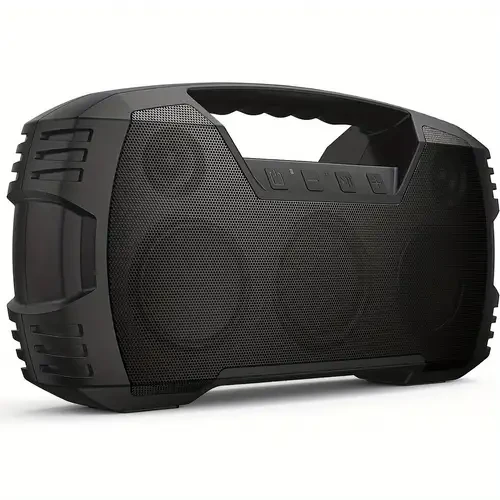 IPX7 Waterproof Wireless Speaker, 40W (60W Peak) Portable Wireless Speaker, 32H Playtime, Stereo Loud Sound, Deep Bass, Outdoor Speaker with Handle, BT 5.3, Built-in Mic for Camping, Party-Black