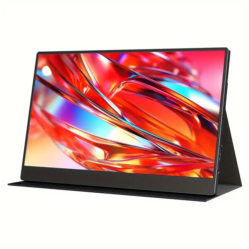 15 Inch FHD 1080P Portable USB-C Travel Monitor - IPS External Second Display Screen Extender with Kickstand for Laptop PC Phone Switch PS4/5 - Ultra-Portable, Low-Power, and Sleek Design
