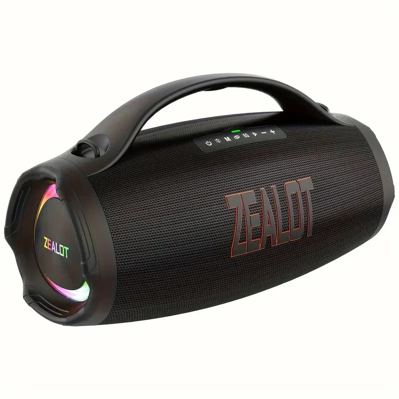 ZEALOT S98 160W Wireless Speakers, DSP Technology, Waterproof IPX 5, Boombox, Dual Pairing, Fast Charging, 36000mAh Battery, 60 Hours Playtime, Booming Bass. Charging Cable, Connect With Mobile Phone/