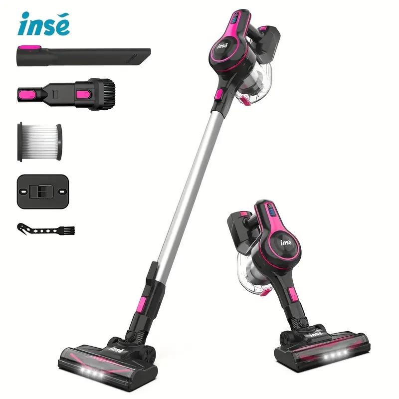 INSE N520 Cordless Vacuum Cleaner, 6 In 1 Rechargeable Powerful Lightweight Stick Vacuum With 2200 MAh Battery