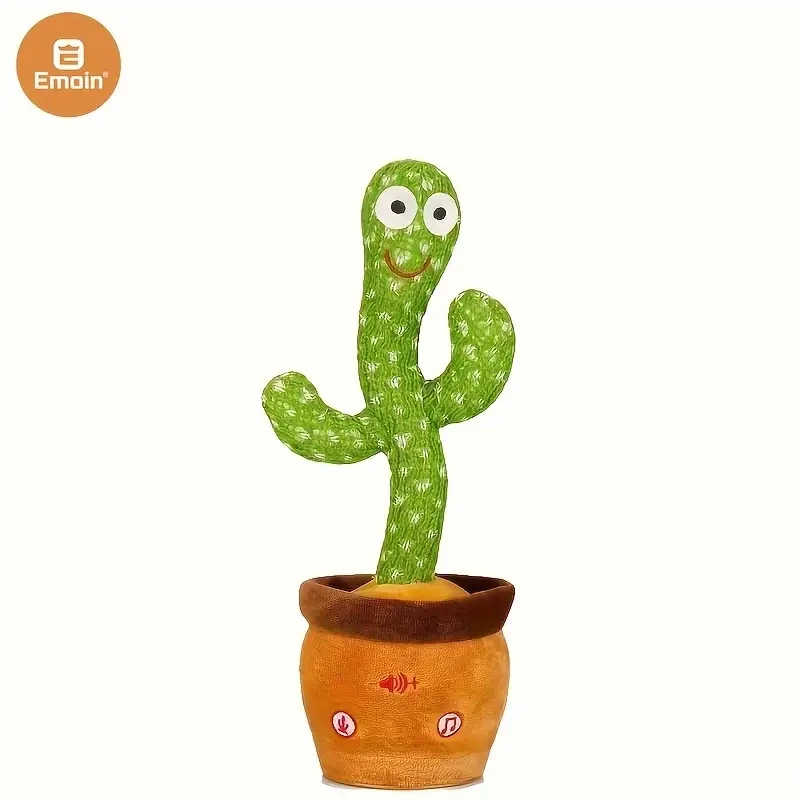 1pc 3 Buttons Singing Dancing Cactus Music Toys For Birthday Gifts/Children's Day/Easter/April Fool's Day Home Decoration Ornaments/school Season/graduation Season/(without Batteries)