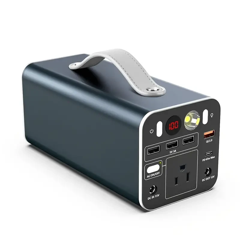 42000mAh Laptop Power Bank with 150W AC Outlet, 155Wh Portable Power Station, Dual Way 65W PD/USB-C Port, Laptop Charger Battery Backup Power Supply for Outdoor Camping Home Emergency Outage