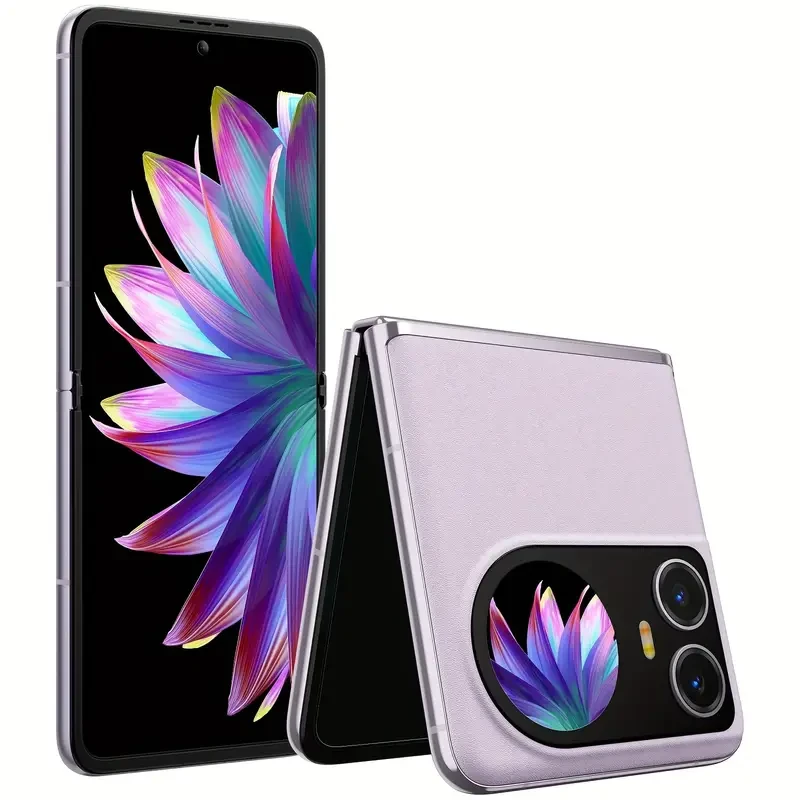 Hero 10 Fold Phone - 4G Android Unlocked Smartphone with 2400x1080 Resolution, 1080p Video, Dual-SIM, Face Recognition, 4:4 Aspect Ratio, Lithium-Polymer Battery, and Wi-Fi Function - Unlocked Mobile 