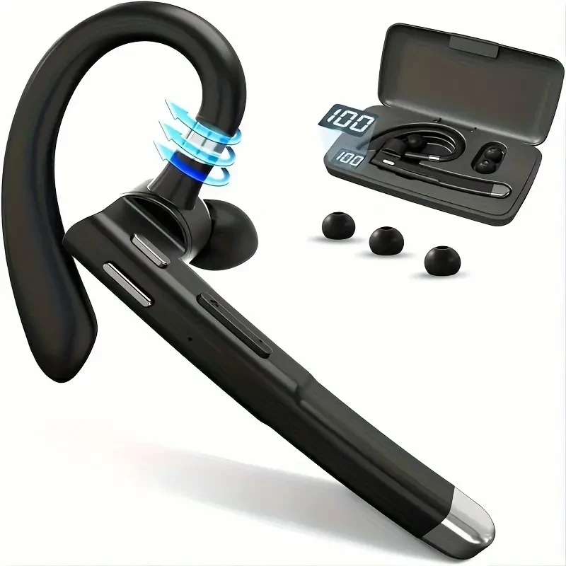 Black Over-ear Business Headset, 24 Hours Of Battery Life For Calls And Games Compatible Headset For IOS And Android Phones, Wireless Headset Wireless Headset With Microphone