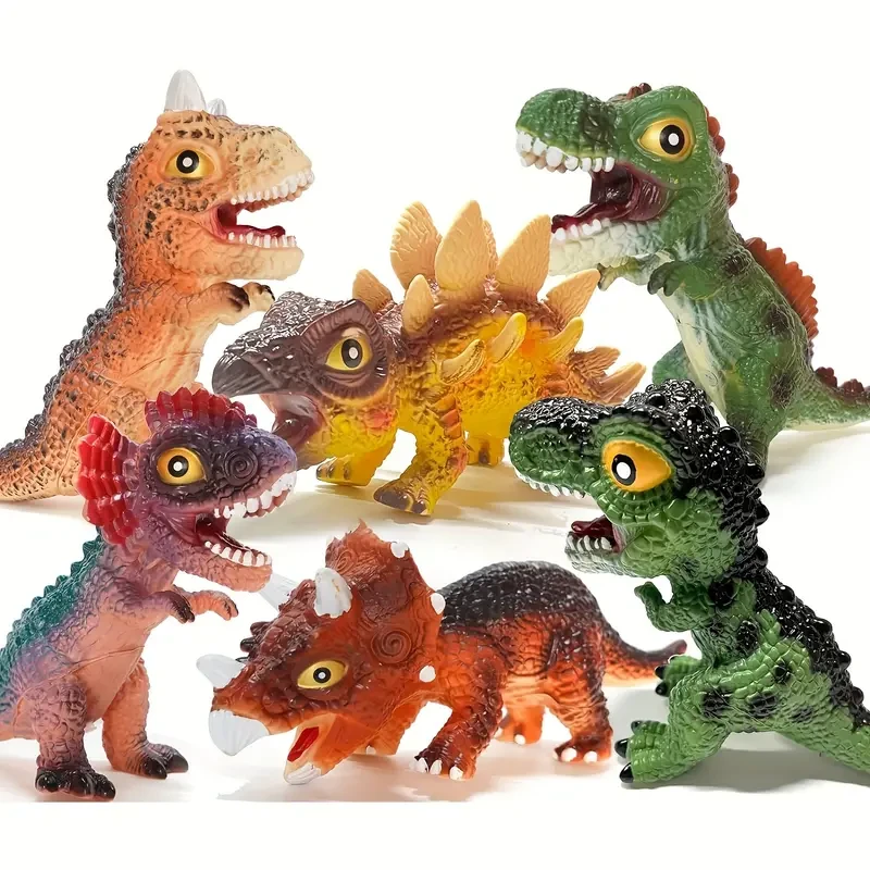 6 Piece Dinosaur Toys for Kids 3-5, Soft Dinosaur Toys for Toddlers, Dinosaur with Sound, Perfect Dinosaurs Party Favors Toys, Birthday Gift for Kids, Boys Girls